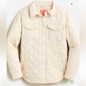 J. Crew Cream Quilted Jacket